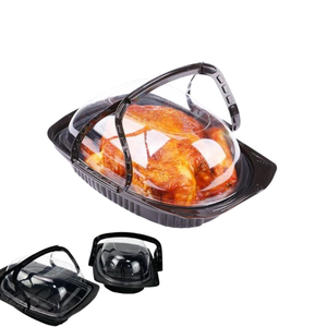 Boîte d'emballage alimentaire en plastique jetable portable en gros pour dinde rôtie, poulet, pizza, hamburger, frites - Product Image 1