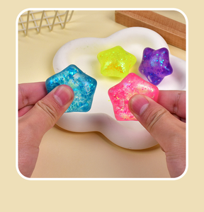 Jouet à presser Maltose <span class=keywords><strong>Cœur</strong></span> et Petite Étoile en PU, taille 3,5 cm, pour les 5 ans et plus, anti-stress, anti-anxiété, jeu créatif - Product Image 6
