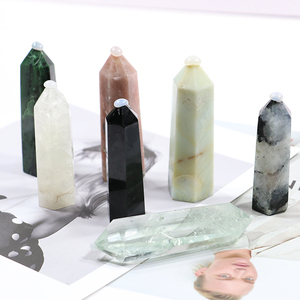 Nouvelle Arrivée Meilleur <span class=keywords><strong>Prix</strong></span> Quartz Vert En Gros Quartz Vert Double Point Tour Dt Cristal - Product Image 4