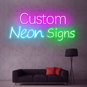 Entrega rápida Custom Heart Shaped Neon Lights Sign Para Wall Decor Shop logotipo Acrílico light Led Neon Sign