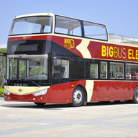 Bus touristique ANKAI à double étage, 12 mètres, 78 places, toit ouvert avec toit de sécurité