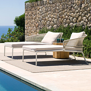 Chaise de <span class=keywords><strong>playa</strong></span> al aire libre, tumbonas de jardín, Villa, junto a la piscina, cuerda tejida, sillas de <span class=keywords><strong>playa</strong></span> de aluminio - Product Image 6