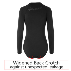 Maillot de bain menstruel Green Envoy pour femme, une pièce, 4 couches, manches longues, fermeture éclair, pour le <span class=keywords><strong>surf</strong></span>, anti-fuite, pour les règles - Product Image 4