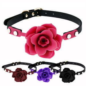 Museau à bâillon réglable en silicone avec contraintes de bondage sexuel rose pour hommes et femmes adultes BDSM Play - Product Image 2