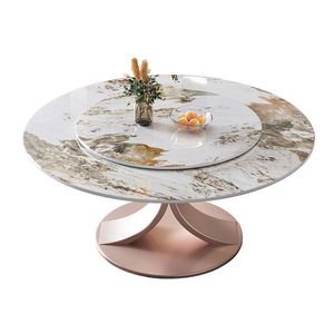 جولة رخامية عصرية بسيطة مع تصميم فاخر دوار 4-6 مقاعد للاستخدام العائلي - Product Image 6