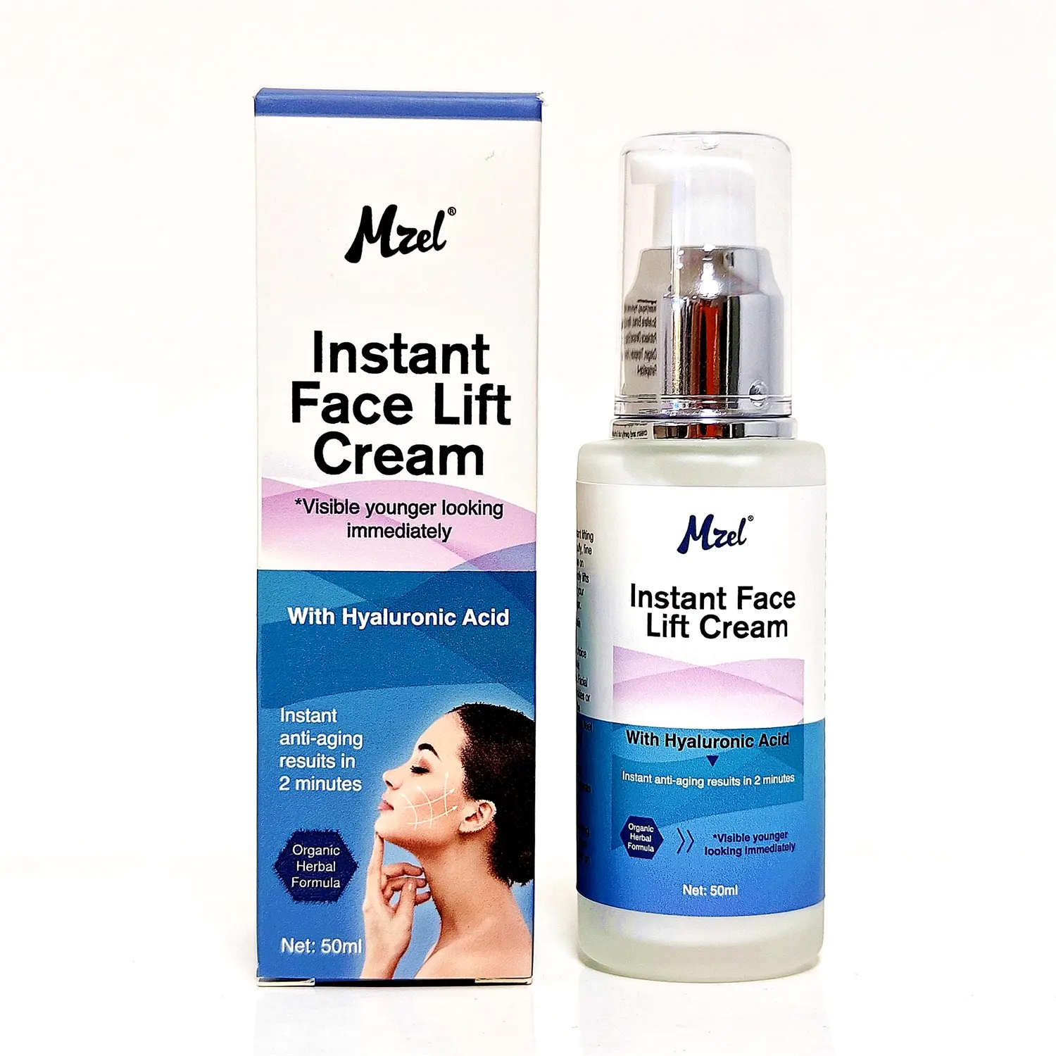 Private Label Instant Face Lift Crème Anti-Aging Rimpel Remover Aanscherping En Lifting Crème Met Hyaluronzuur