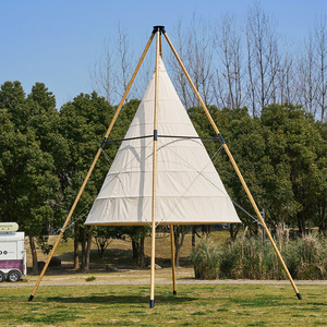 Internet famosa forma conica di bambù unito <span class=keywords><strong>tenda</strong></span> lanterna per la protezione della pioggia e dell'ombra Bar all'aperto che pranza campeggio - Product Image 2