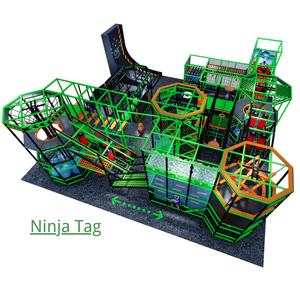 Gymnase d'intérieur pour enfants et adultes, équipement de parc de Trampoline, terrain de jeu américain, parcours d'obstacles, guerrier <span class=keywords><strong>Ninja</strong></span> pour enfants - Product Image 1
