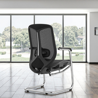 Chaise de bureau de direction en vente chaude, dossier moyen, maille ergonomique, hauteur réglable, chaise de travail pour l'étude, design moderne, tissu