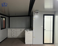 Maison conteneur préfabriquée modulaire mobile 30FT 40FT 2/3 chambres, résidentielle portable, pliable, gris foncé, extensible