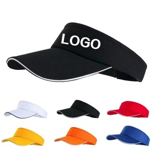 Custom Embroidered Mesh Visor Cap Adjustable Summer Sports Hat for Men Women Running Tennis Baseball Outdoor Activities