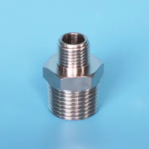 low cost 1/8 1/4 3/8 1/2 bsp male female straight nickle plated brass fitting reducing adapter nickeled brass reducer