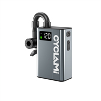 Pompe à vélo portable haute pression CYCLAMI E1 120 PSI en aluminium avec manomètre, valves Presta/Schrader pour VTT et vélos de route