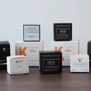 Eerlijke Promotie Oem Ontwerp Private Label Printing Huidverzorging Cosmetische Doos Verpakking Voor 50G Flessen Met Insert