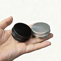 Envase de Aluminio Personalizado de 15ml 30ml 50ml 100ml 250ml, Recargable, para Cera Capilar, Redondo, Plateado, con Tapa de Rosca, para Crema para el Cuidado de la Piel