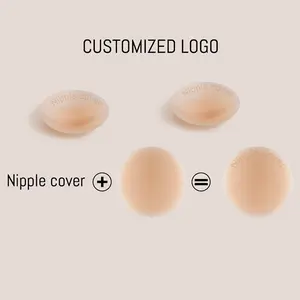 Customized Logo Reusable Opaque Silicone Nipple Cover Washable Invisible Pasties Thin Self Adhesive Nipple Cover For Women