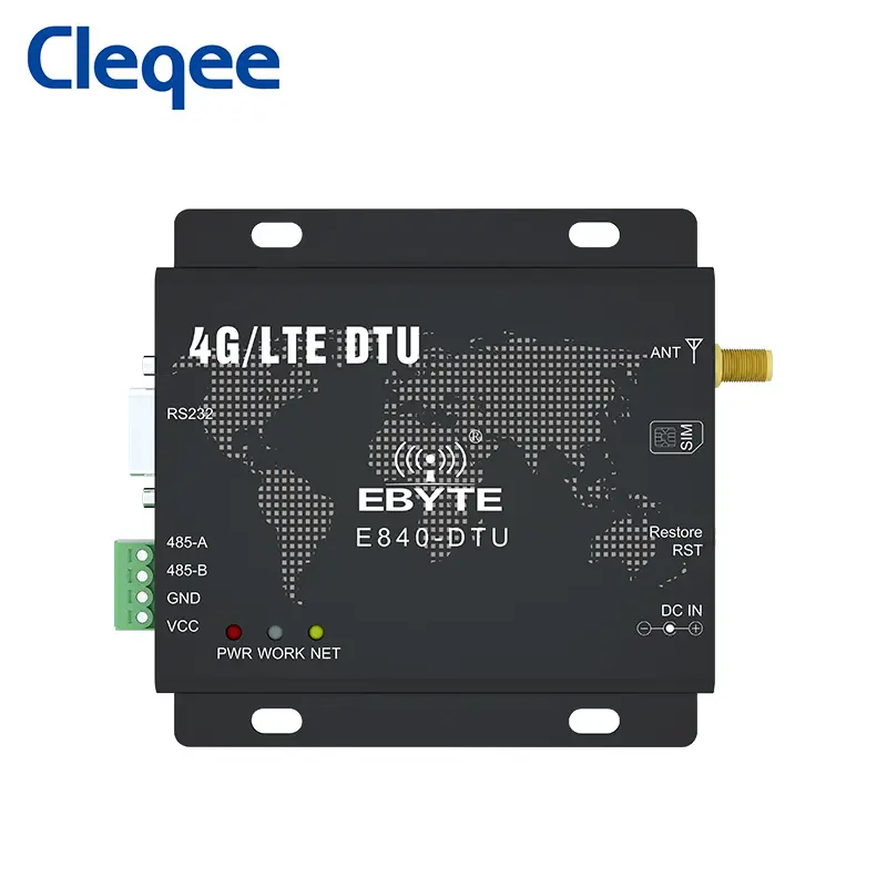 Cleqee-2 E840-DTU(GPRS-03) رباعية الموجات جي إس إم/جي بي آر إس راديو رقمي RS232 RS485 الصناعية مودم إنترنت الأشياء الاتصال بشبكة الجيل الرابع ال تي اي 4g lte مودم الدعم في القيادة