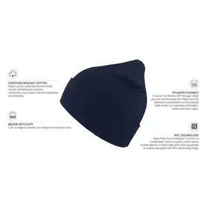 Green <b>beanie</b> organic cotton cap sustainable gadgets - Product Image 3