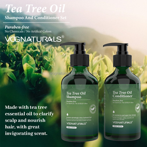 Ensemble shampooing et après-shampooing à l'huile d'arbre à thé OEM Shampooing au <span class=keywords><strong>vinaigre</strong></span> de cidre de pomme naturel Revitalisant nourrissant à l'huile d'arbre à thé - Product Image 4