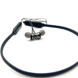 OEM Earphone tali leher murah headphone TWS gaya Stereo olahraga Headset Earphone nirkabel tali leher dengan Usb