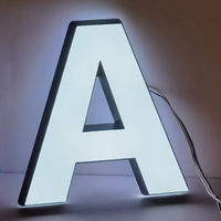 Letrero LED Acrílico Personalizado para Negocios, Mini Letras Iluminadas, Logotipo para Publicidad Comercial, Letrero para Fachada