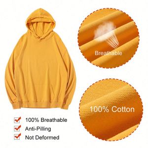 Design Oversized Pullover Tall Sweatshirt 400GSM Heavyweight Custom Print Your Logo Low MOQ Unisex Hoodie Warm for Winter - Product Image 3