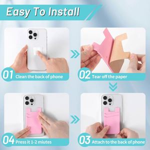Nouveau produit : Porte-cartes en silicone autocollant pour téléphone portable, conteneurs de rangement personnalisés pour cartes, support adhésif pour cartes de téléphone avec logo - Product Image 5