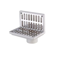 Grille de drain carrée personnalisable en acier inoxydable 304 de 4 pouces, facile à nettoyer, pour cuisine et salle de bain
