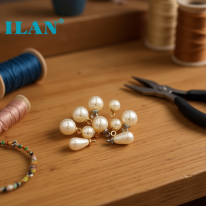 Perla Ilan a forma di goccia da 8/10 mm per la creazione di gioielli, 10 pezzi - Product Image 2