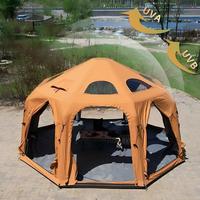 Tente dôme gonflable Tuki en promotion, 17 m, vue transparente à 360°, glamping, 8-10 personnes, imperméable, installation rapide, voyage, camping