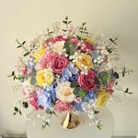 Boules de fleurs en soie blanches, jaunes, oranges et violettes pour centre de table de mariage, tables de réception, différentes tailles (40-80 cm), intérieur/extérieur