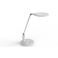 Lampe de bureau LED intelligente 18W avec poteau en aluminium, protection des yeux, lumière de table, 3 températures de couleur réglables, lampe à gradation coulissante