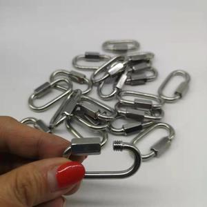 <span class=keywords><strong>Maillon</strong></span> <span class=keywords><strong>rapide</strong></span> Taiguanglong M6 en acier inoxydable 304 poli pour levage, avec vis de blocage réglable pour applications de construction - Product Image 5