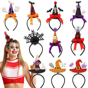 หมวกแม่มดฮาโลวีนแบบคาดศีรษะแบบใหม่สำหรับเทศกาลผีตกแต่งงานปาร์ตี้เต้นรำพร้อมหัวเข็มขัด - Product Image 1