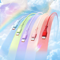 Kabel Pengisi Daya dan Data USB-C ke USB-A Premium, Kabel Silikon, Kecepatan Tinggi 480Mbps untuk iPhone 16/15, iPad, Galaxy, Tablet