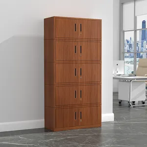 热销办公家具钢储物柜木纹橱柜木像文件柜