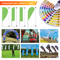 Drapeaux à lame en tissu de haute qualité à une face, promotionnels, pour festivals, avec logo personnalisé imprimé, publicité extérieure en fibre de verre