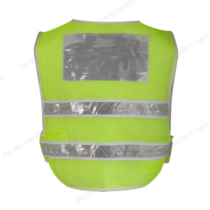 سترة عاكسة مخصصة للمهندسين وعمال البناء مع شعار وإضاءة LED عالية الجودة - Product Image 3