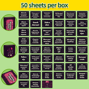 50 tarjetas <span class=keywords><strong>de</strong></span> juego <span class=keywords><strong>de</strong></span> <span class=keywords><strong>mesa</strong></span> multijugador para <span class=keywords><strong>adultos</strong></span> para <span class=keywords><strong>Amazon</strong></span> Cross-Border para reuniones, cenas, construcción <span class=keywords><strong>de</strong></span> equipos, papel duradero hecho en caliente - Product Image 1