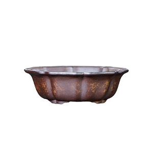 Pot à Bonsaï Carré en Zisha Fait Main, en Argile Violette Cuite au Bois, Style Rustique Antique, pour Plante de Bureau - Product Image 5