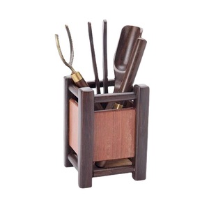 Juego de té de madera maciza de ébano, seis utensilios cuadrados para la ceremonia del té, para té Kung Fu - Product Image 5