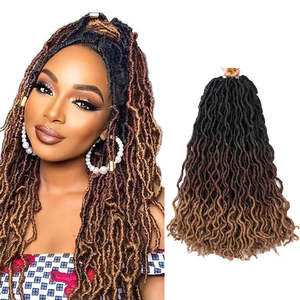 Bereit zu versenden Gypsy Locs Göttin Faux Loc Dreadlocks Perücke Locs Geflochtene Perücken für schwarze Frauen Cornrows Knotless Braids - Product Image 1
