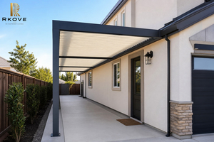 RKOVE Pergola Bioclimatique Aluminium 3x6m Attached Home Walkway Waterproof Cover Enclosed Outdoor Balcony aluminum garden pergo - Product Image 5
