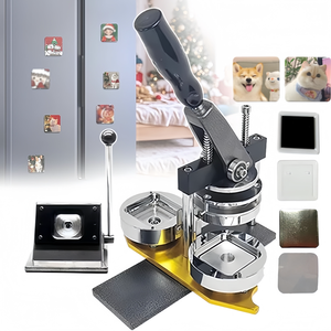 Bán Buôn Trực Tuyến Vuông Tay Báo Chí Tủ Lạnh Nam Châm Máy Làm Tùy Chỉnh Hình Ảnh Tủ Lạnh Nam Châm Nút Nhà Sản Xuất Nút Máy Kit - Product Image 4