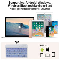 Nuevo Teclado Inalámbrico Ultrafino de 7 Pulgadas con Clip Magnético, Panel Táctil, Interruptor de Tijera, USB Tipo-C, 59 Teclas, Diseño de Idioma Personalizable