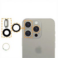 Protection d'objectif de caméra arrière pour iPhone, verre saphir 0,15 mm, dureté 9H, résistant aux rayures, fixation adhésive double face