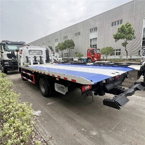 China Factory New FOTON 4X2 3Ton 4Ton Diesel Flat <b>Bed</b> Wrecker Road Rescue Rollback Truck - Product Image 4