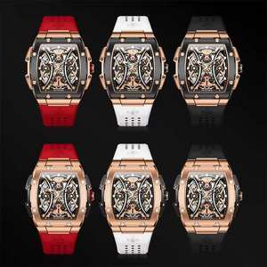 Top Brand OUPINKE 3215 Fashion Man Mechanical <b>Watch</b> Waterproof Square <b>Watches</b> <b>for</b> <b>Men</b> <b>Skeleton</b> Automatic Casual Man's <b>Watch</b> 2025 - Product Image 5