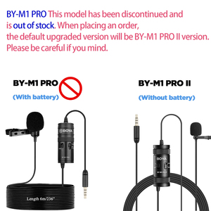 Boya BY-M1 Pro 3.5mm ไมโครโฟนแบบมีสายรอบทิศทาง, คอนเดนเซอร์ lavalier lapel สำหรับ <span class=keywords><strong>iPhone</strong></span> PC สมาร์ทโฟนกล้องสตรีมมิ่ง - Product Image 2