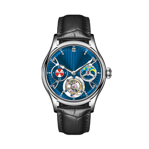 Orologi Multifunzione da Uomo con Doppio Fuso Orario/Fase Lunare, Tourbillon Volante, Luminosi e Impermeabili, Nuovo Design OEM/ODM - Product Image 2